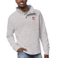 Men's League Collegiate Wear Ash Stanford Cardinal 1636 Fleece Quarter Snap Up Pullover Sweatshirt
