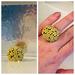 J. Crew Jewelry | J. Crew Yellow Enamel Flower And Rhinestone Cocktail Ring | Color: Gold/Yellow | Size: Os