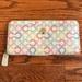 Coach Bags | Coach White/Multicolor C Women’s Leather Wallet | Color: White | Size: Os