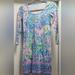 Lilly Pulitzer Dresses | Lily Pulitzer Long Sleeve Spring Dress | Size Xxs | Color: Blue/Pink | Size: Xxs