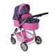 Bayer Chic 2000 - Puppenwagen Nele, 2in1 Kombipuppenwagen für Kinder von 4 bis 8 Jahren, Butterfly, Navy-pink, 568-33