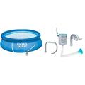 INTEX Swimming Pool Easy Set 28132GN - Pool, Filterpumpe und Filtereinsatz 366x76cm & Surface Skimmer - Deluxe Wall Mount Surface Skimmer - Suspension Skimmer