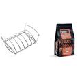 Weber 6469 Original Rib and Roast Holder & 17664 Räucherchips für Schweinefleisch, 700g, Räuchern, Aroma, Grillen