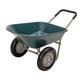 Panana Green Wheelbarrow 85L Two Wheeled Pneumatic Tyres Heavy Duty Garden Cart Trolley 150KG