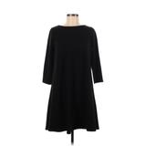Thyme and Honey Casual Dress - A-Line: Black Solid Dresses - Women's Size Medium