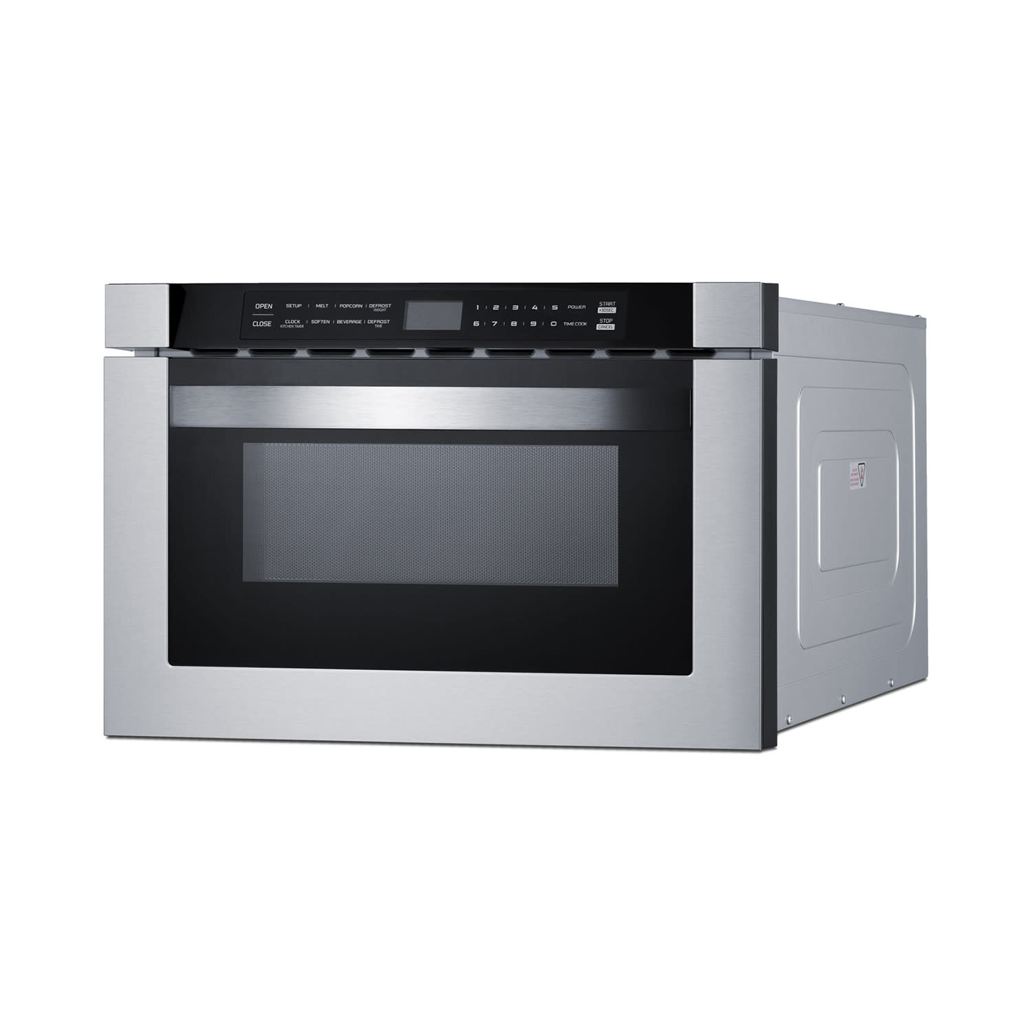 Summit MDR245SS 1.2 cu ft Drawer Microwave - 1000 watts, Black/Stainless, Silver, 115 V