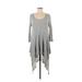 Forever 21 Casual Dress - High/Low: Gray Marled Dresses - Women's Size Medium