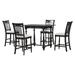 5-Piece Wood Dining Table Set Counter Height Kitchen Furniture Set