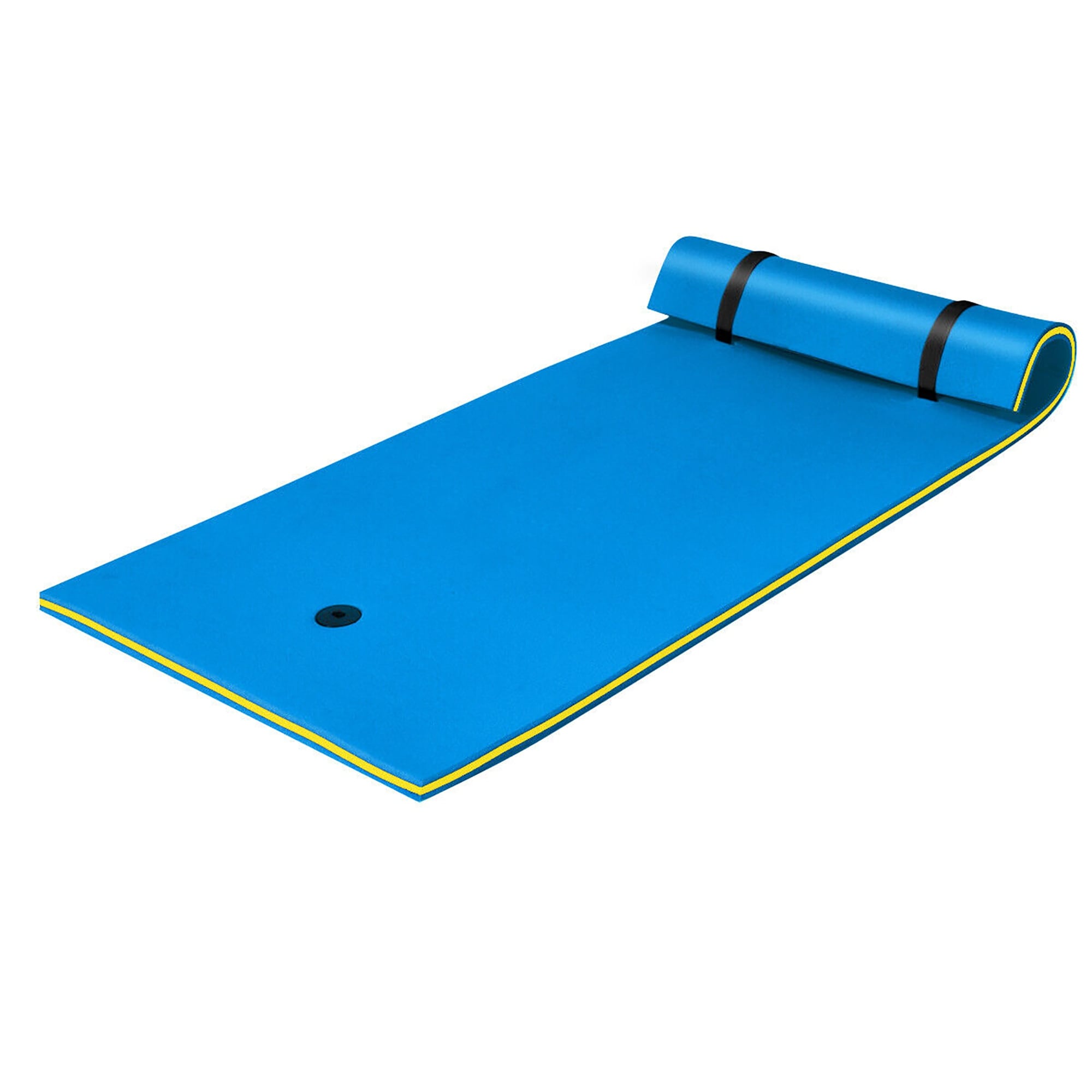 Gymax 87'' x 36'' 3-layer Floating Pad Mat Water Sports Recreation