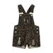 Qtinghua Toddler Baby Girl Boy Overalls Kids Adjustable Strap Jumpsuit Romper Ripped Jeans Denim Shortalls with Pocket Leopard 3-4 Years