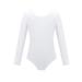 YiZYiF Girls Basic Long Sleeve Ballet Dance Leotard Solid Color Stage Performance Bodysuit