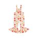 Qtinghua Western Baby Girls Clothes Strap Sleeveless Jumpsuit Romper Cow Print Overalls Pants Boho Summer Outfits