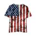 ZMHEGW Unisex Kids Patriotic American 4Th Of July T Shirts Short Sleeve Pullover T-Shirt Independence Day Print Hot Pink 140