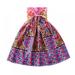 BULLPIANO 2-12 Years Girls Dress Summer Casual Boho Dress Floral Print Strapless High Waist Beach Dress