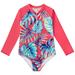 B91xZ Swimsuit Girls Toddler Girls Long Sleeve Leaf Printing Beach Bathing Suit Girls Swimwear Swimsuit Watermelon Red Sizes 6-7 Years