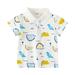 Toddler Boys T-Shirt Tops Cute Lapel Short Sleeve Kids Dinosaur Button Down Cool Cartoon Print