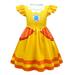 SUEE Princess Peach Costume Dress for Girls Halloween Dress Up Size 2-8T