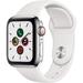 Pre-Owned Apple Watch Series 5 GPS+LTE w/ 40MM Stainless Steel Case & White Sport Band (Refurbished: Good)