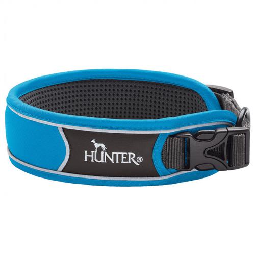 Hunter – Collar Divo – Hundehalsband Gr Halsumfang 25 – 35 cm – Breite 4,0 cm lightblue /grau