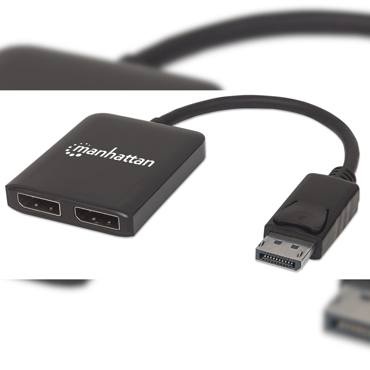 Manhattan 207768 Splitter 2-Port Display-Port mit MST 4K@30HZ Image