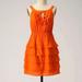 Anthropologie Dresses | Anthro Maeve Terafina Ruffle Orange Mini Dress | Color: Orange | Size: 0