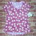 Lularoe Tops | New Lularoe Disney Classic T Mickey Mouse Short Sleeve T-Shirt Cute Disney Trip | Color: Cream/Purple | Size: Xs