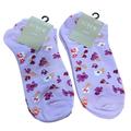 J. Crew Accessories | J. Crew Ankle Socks Purple Floral Print Socks (Bundle Of 2) New Nwt | Color: Purple | Size: Os