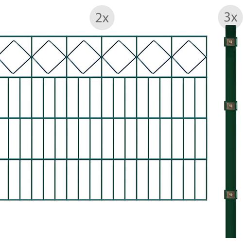 „ARVOTEC Zaun „“Karo““ Zaunelemente 83 cm, 4 m Gr. H/L: 80 cm x 4 m H/L: 80 cm, grün Zaunelemente“