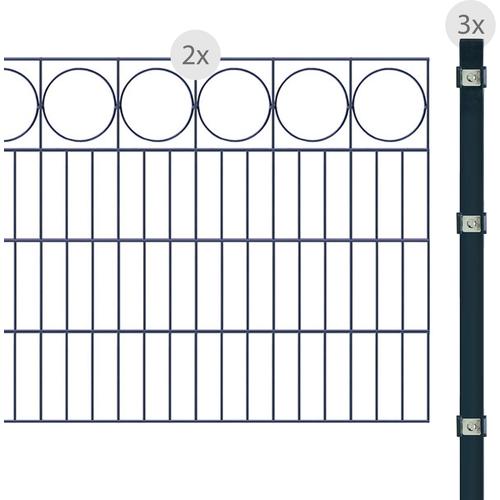 „ARVOTEC Zaun „“Ring““ Zaunelemente 83 cm, 4 m Gr. H/L: 80 cm x 4 m H/L: 80 cm, grau (anthrazit) Zaunelemente“