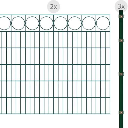 „ARVOTEC Zaun „“Ring““ Zaunelemente 123 cm, 4 m Gr. H/L: 120 cm x 4 m H/L: 120 cm, grün Zaunelemente“