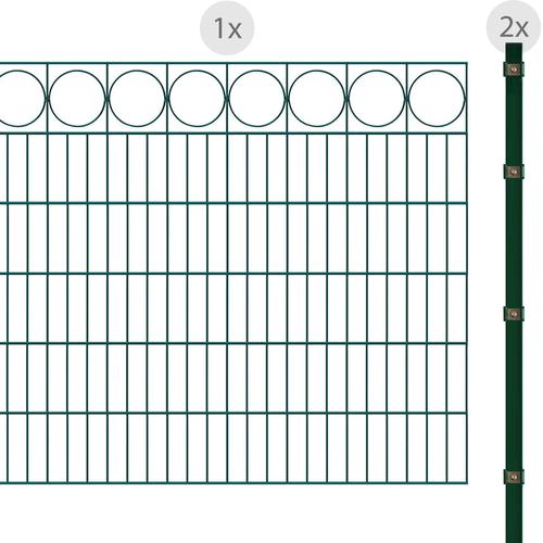 „ARVOTEC Zaun „“Ring““ Zaunelemente 123 cm, 2 m Gr. H/L: 120 cm x 2 m H/L: 120 cm, grün Zaunelemente“