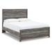 Signature Design by Ashley Bronyan Queen Low Profile Panel Bed Wood in Brown/Gray | 53 H x 63.5 W x 82.5 D in | Wayfair B1290B2