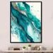 Ivy Bronx Turquoise Waves in Paradise V - Print on Canvas Metal in Blue/Gray/Green | 32 H x 16 W x 1 D in | Wayfair