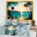 Breakwater Bay Tatyana Sailboats Sunset at the Tropical Bay II - Print on Canvas Metal in Pink/White | 16 H x 32 W x 1 D in | Wayfair