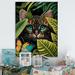 Bay Isle Home™ Cute Cat w/ Butterfly In Jungle Bushes I - Animals Cat Canvas Wall Art Metal in Blue/Gray/Green | 40 H x 30 W x 1.5 D in | Wayfair