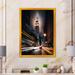 Latitude Run® Empire State Building Tilt Shift in the Night Lights I - Print on Canvas Metal in Black/Gray/Orange | 32 H x 16 W x 1 D in | Wayfair