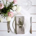 Serviettes de Table en lin blanc 6 pièces pour fête de mariage 6 tailles disponibles