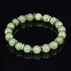 Bracelet Porte-Bonheur en Jades Verts pour Homme et Femme Ligne artificiel astique Perles en