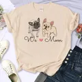 T-shirt Bouledogue Français pour Femme Vêtement Humoristique Japonais des Années 2000 600