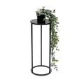 DanDiBo Blumenhocker Metall Schwarz Rund 50 cm Blumenständer Beistelltisch 96316 S Blumensäule Modern Pflanzenständer Pflanzenhocker