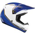 Fly Racing Kinetic Vision Casco Motocross, bianco-blu, dimensione L