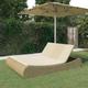 Bain de soleil Chaise de jardin - Transat de jardin Résine tressée Beige BV712696