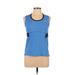Nike Active Tank Top: Blue Color Block Activewear - Women's Size Large