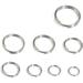 50/100pcs/lot 4-12mm Stainless Steel Open Double Jump Rings for Key Double Split Rings Connectors DIY Craft Jewelry Making (Color : Steel 100pcs Size : 0.7x8mm)