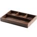 Desktop Storage Box Entrance Storage Black Walnut Solid Wood Office Wood Compartment Storage Sundries Key Tray Stationery Box