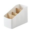 Tinksky 1PC Creative Wood and Plastic Desktop Storage Basket Multi-Compartment Storage Box Detachable Slot Style Organizer for Home Office