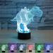 Clearance Under $10.00 Home Decor 3D Dinosaur Children Night Lamp Led Colors Changing Lighting Decoration Creative Gift Lamp Bedside Lamp Table Lamp Living Household Items C