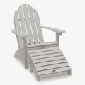 highwood Essential Adirondack Chair with Folding Ottoman Harbor Gray