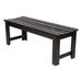 Shine Company 48 Cedar Wood Backless Patio Porch Garden Bench in Black