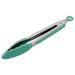 Kitchen Tongs Silicone Tongs 12 Inch Salad Tongs Cooking Tongs with Silicone Tips Metal Tongs for Cooking Grilling BBQ and Serving Dark Green